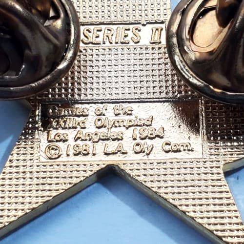 Vintage 1984 Sam the Eagle High Jump Los Angeles Olympic Star Tack Lapel Cap Pin - Thumbnail 2