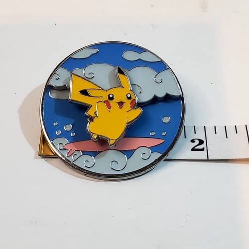 Pokemon Surfing Flying Pikachu Magnetic Lapel Tack Pin 2021 Collection - Thumbnail 4