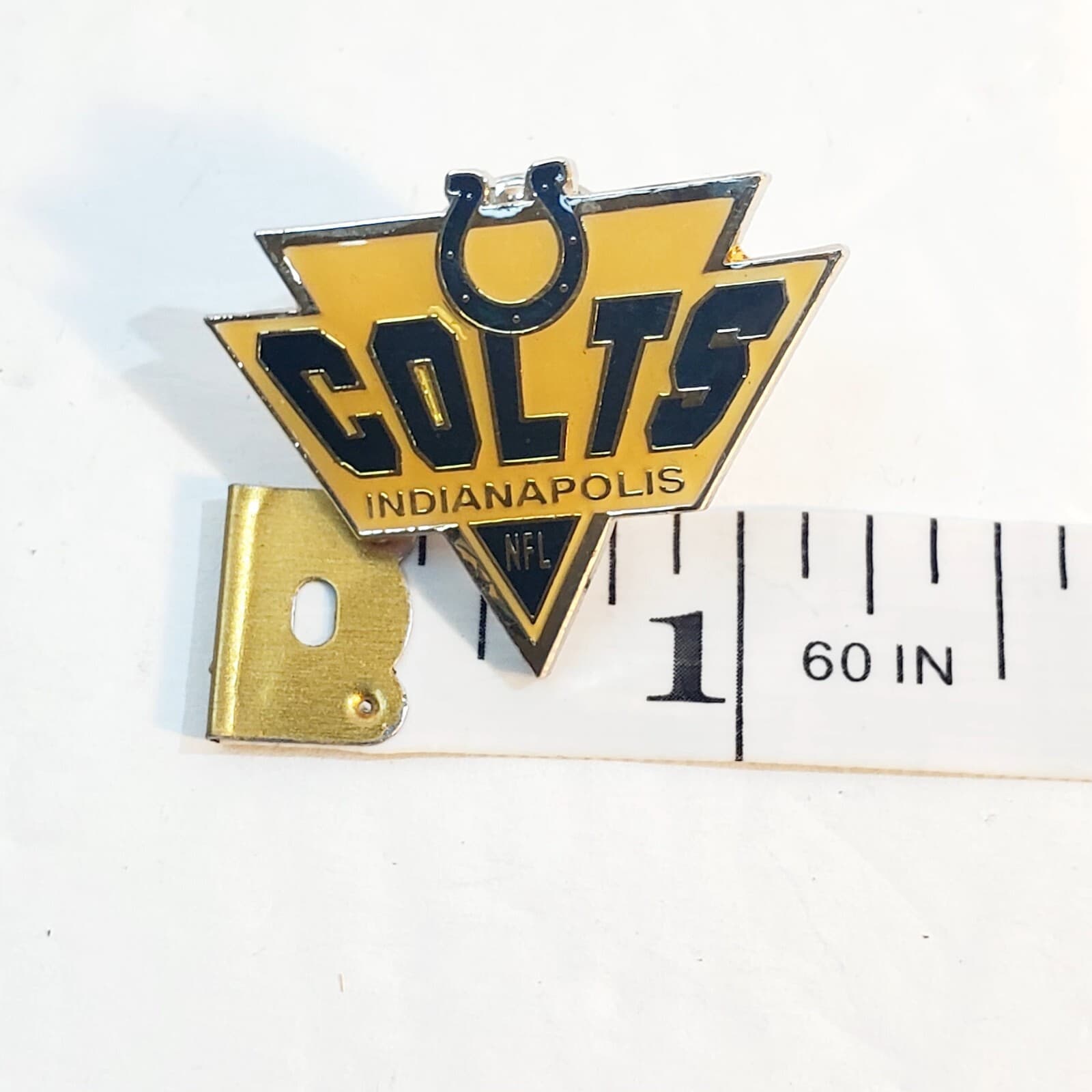 Vintage 1992 Enamel NFL Indianapolis Colts Tack Lapel Cap Pin - Thumbnail 5