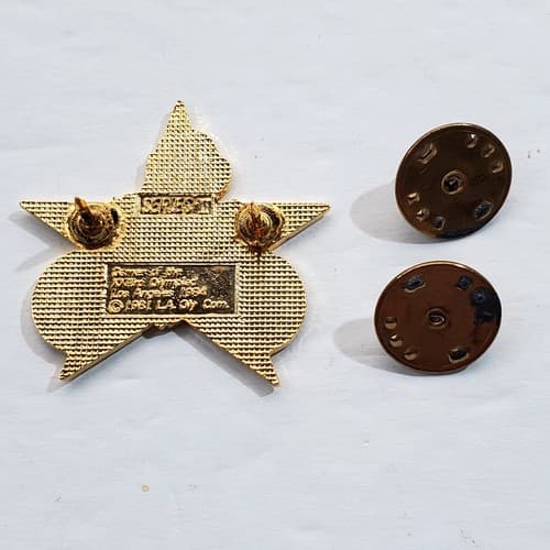 Vintage 1984 Sam the Eagle Cycling Los Angeles Olympic Star Tack Lapel Cap Pin - Thumbnail 3