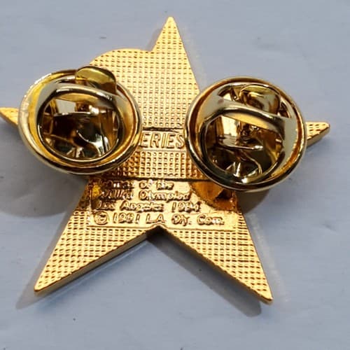 Vintage 1984 Sam the Eagle Swimming Los Angeles Olympic Star Tack Lapel Cap Pin - Thumbnail 2