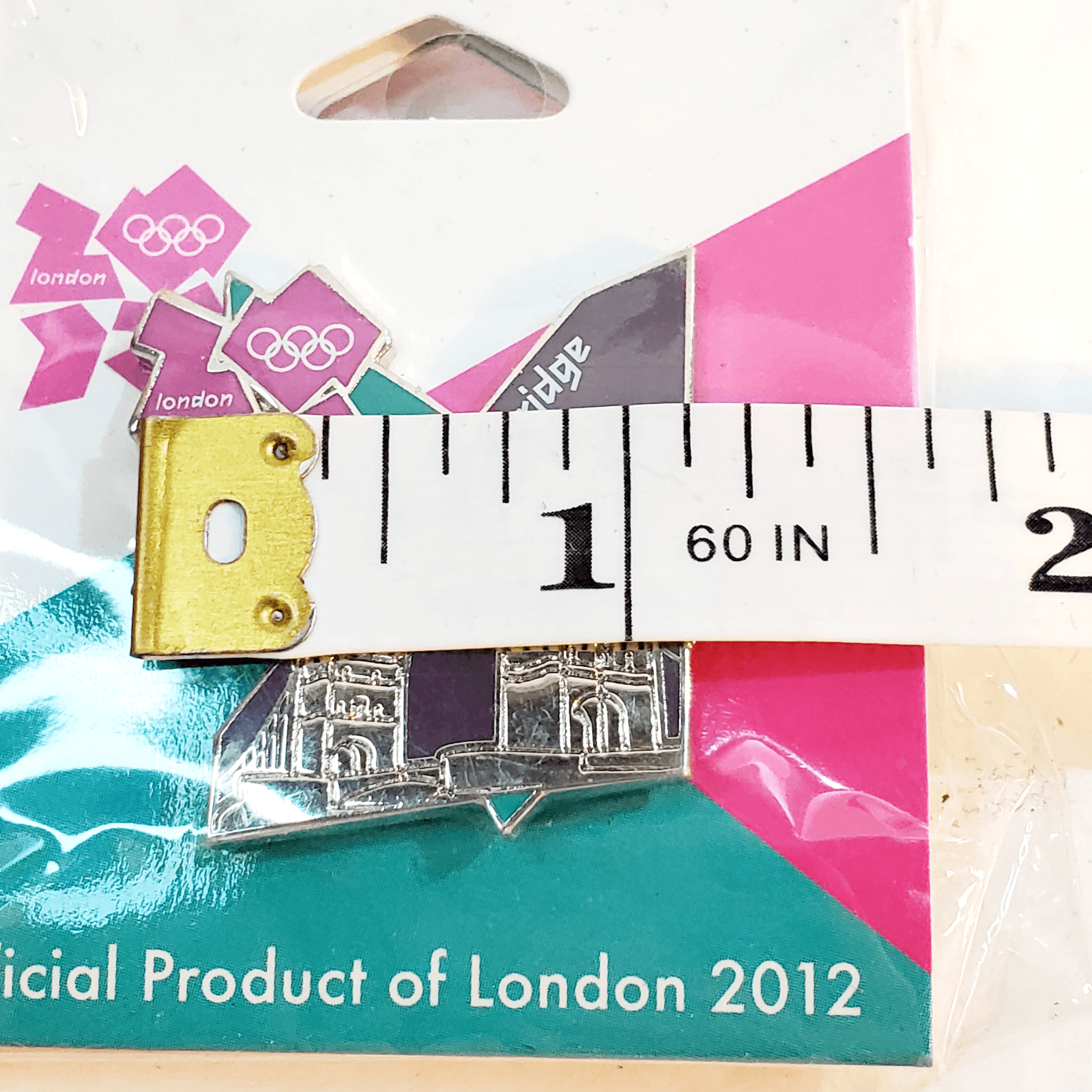 Olympic Memorabilia London 2012 Tower Bridge Metal Enamel Tack Lapel Pin - Thumbnail 4