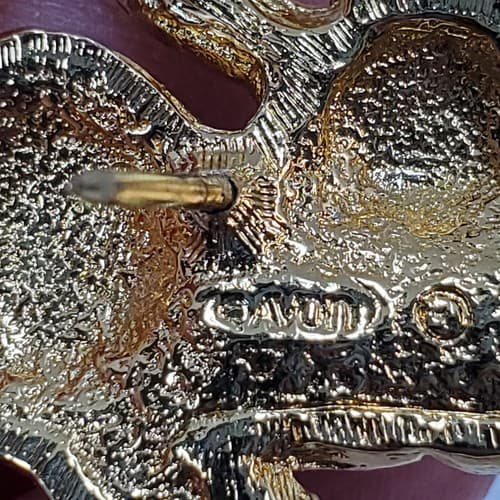 Vintage 1992 Avon Pearly Bunny Tack Pin Gold Tone & Faux Pearls Rabbit Easter - Thumbnail 4