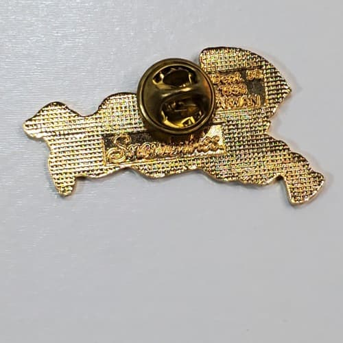 Vintage 1993 Gold Tone Metal White Enamel Snowbabies Angel Christmas Tack Pin - Thumbnail 2