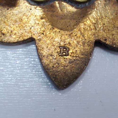 Vintage Goldtone Girl Scout GS Trefoil Membership Pin Badge Eagle Pinback - Thumbnail 3