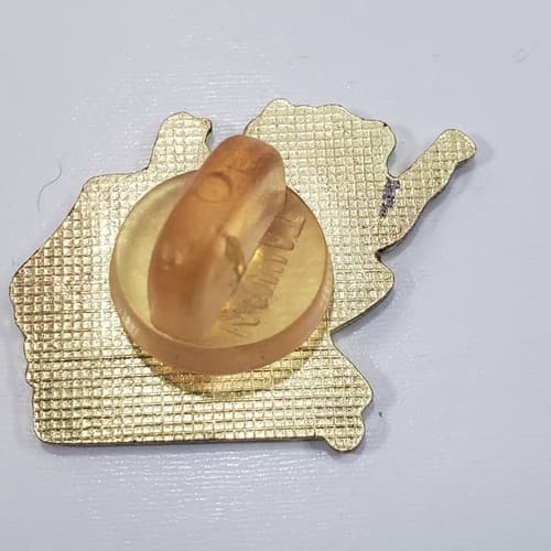 Vintage Gold Tone State Alaska Last Frontier Polar Bear Lapel Tack Cap Pin - Thumbnail 2