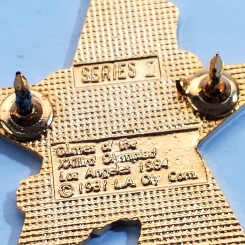 Vintage 1984 Sam the Eagle Boxing Los Angeles Olympic Star Tack Lapel Cap Pin - Thumbnail 3