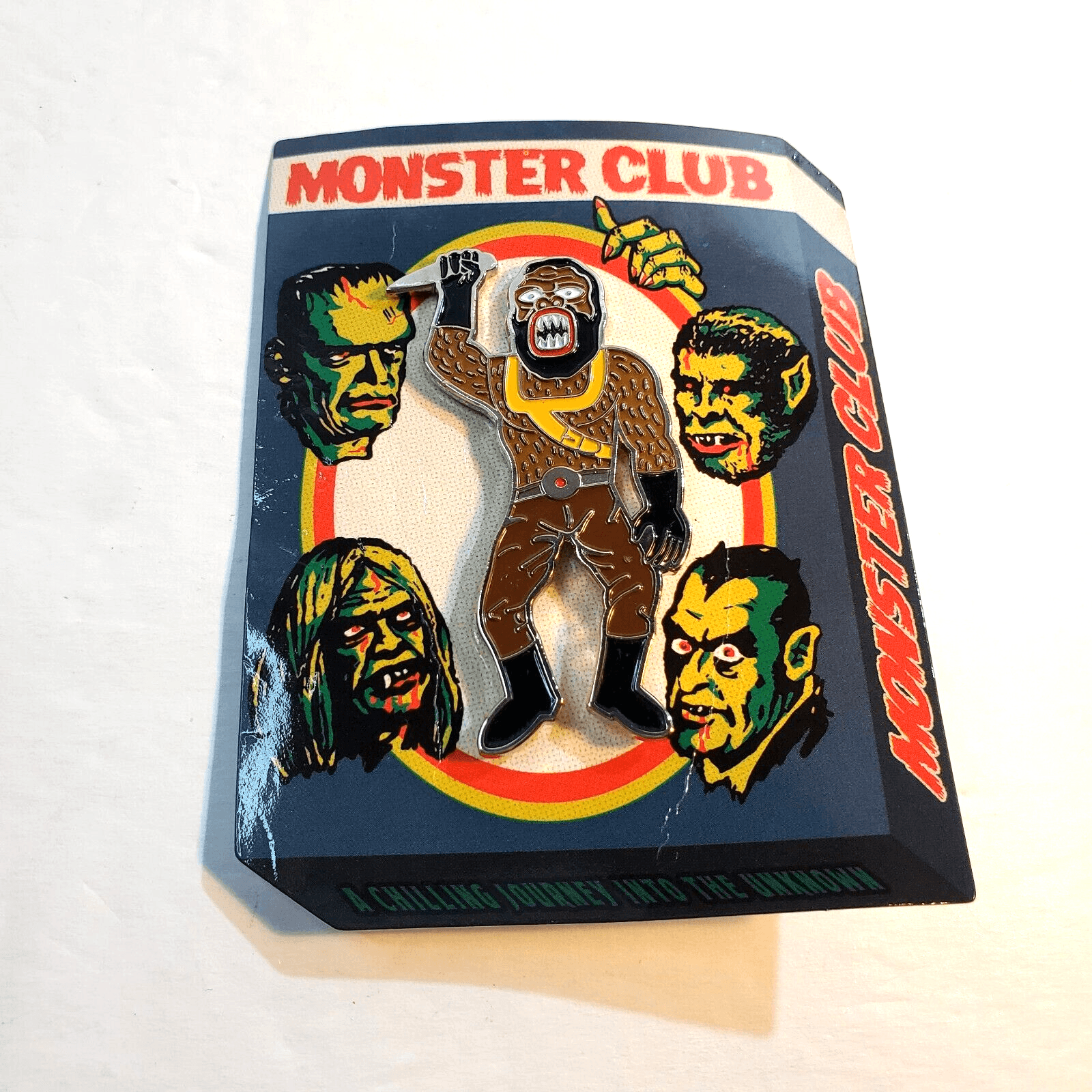 Monster Club Enamel Lapel Tack Pin 2.25 inch