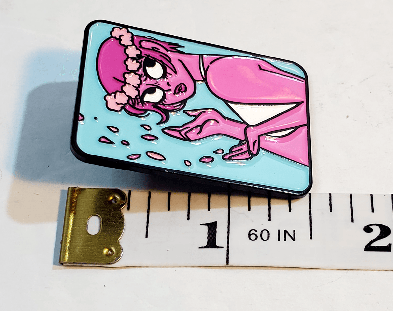 Whatever Company Webtoon Lore Olympus Persephone Floral Rectangle Enamel Pin - Thumbnail 4