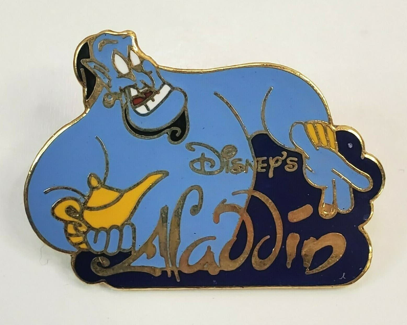 Vintage Disney Aladdin Genie & Magic Golden Lamp Pin 90s Designs