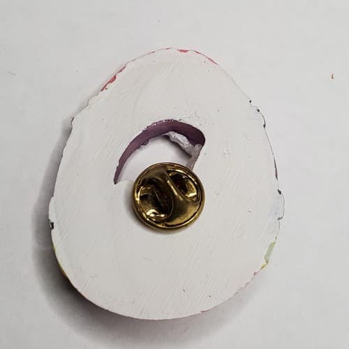 Vintage Resin Multi-color Easter Egg Bunny Chick Spring Tack Pin Back Jewelry - Thumbnail 2