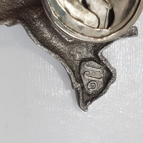 Vintage Signed JJ Pewter Tone Penguin Waiter Tuxedo Tie Tack Lapel Pin - Thumbnail 3