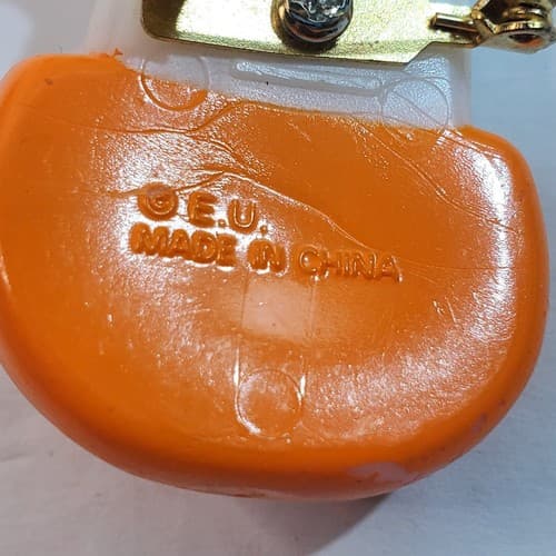 Vintage E.U. Halloween Happy Ghost in a Pumpkin BOO Plastic Molded Pin - Thumbnail 3