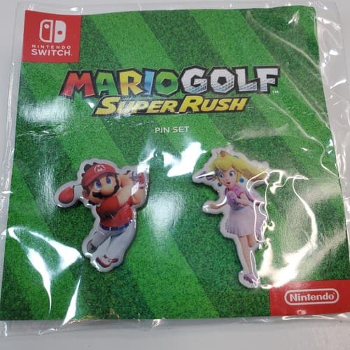 Mario Golf Super Rush Pin Set Gamestop Exclusive Preorder Bonus Mario & Peach