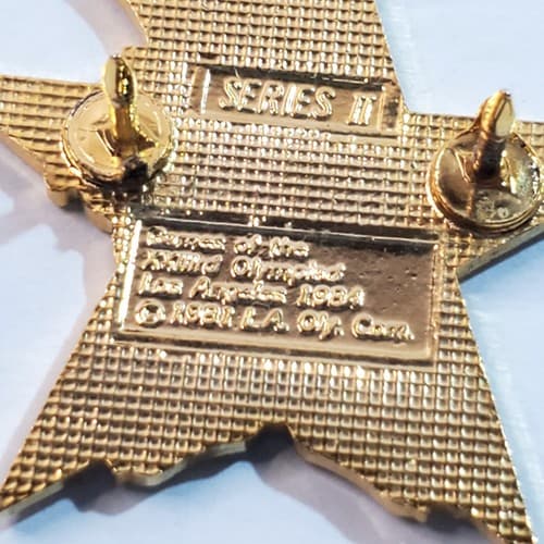 Vtg 1984 Sam the Eagle Judo Martial Arts Los Angeles Olympic Star Lapel Cap Pin - Thumbnail 3
