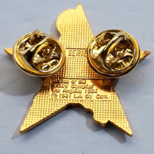 Vintage 1984 Sam the Eagle Tennis Los Angeles Olympic Star Tack Lapel Cap Pin - Thumbnail 2