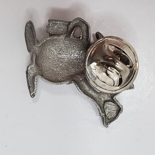 Vintage Signed JJ Pewter Tone Penguin Waiter Tuxedo Tie Tack Lapel Pin - Thumbnail 2