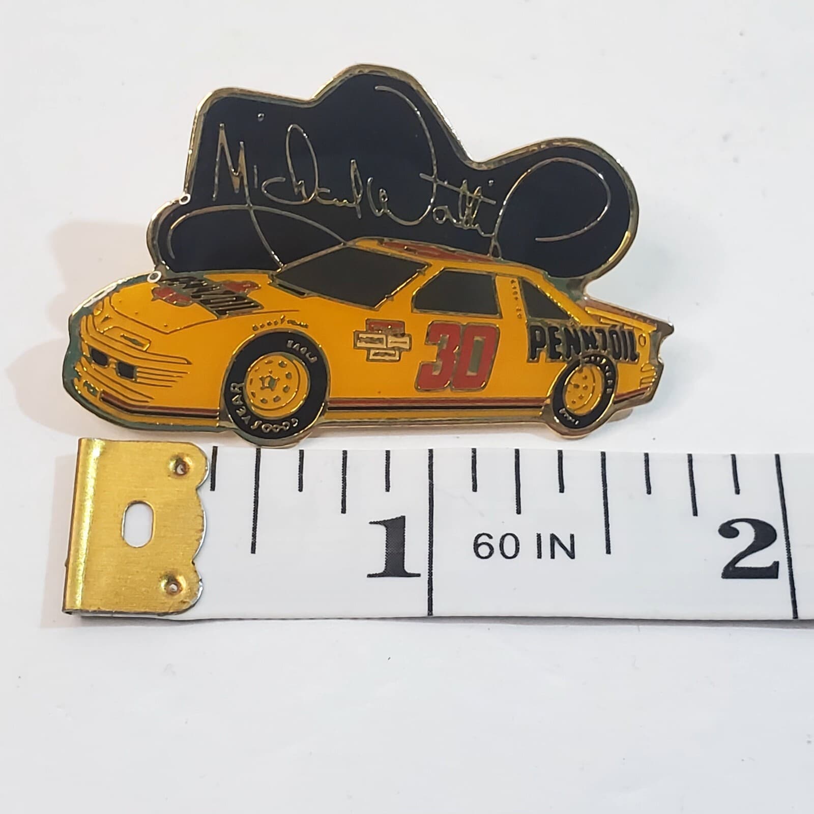 Vintage Michael Waltrip 30 Pennzoil Lapel Cap Push Pin Nascar Racing Collectible - Thumbnail 4