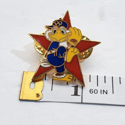 Vintage 1984 Sam the Eagle Baseball Los Angeles Olympic Star Tack Lapel Cap Pin - Thumbnail 4