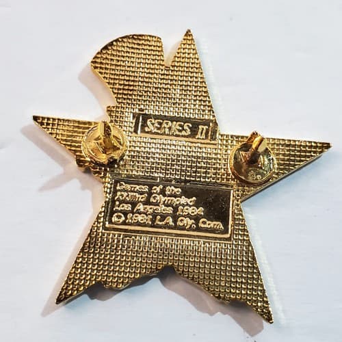 Vtg 1984 Sam the Eagle Judo Martial Arts Los Angeles Olympic Star Lapel Cap Pin - Thumbnail 2