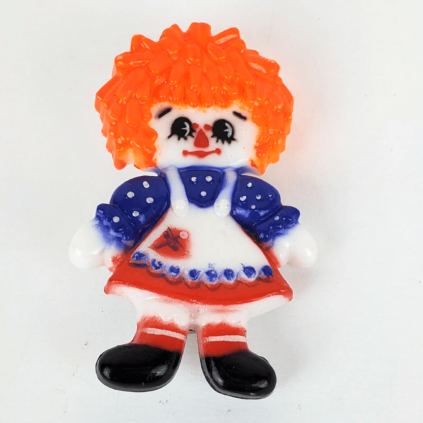Vintage Hallmark 1974 Raggedy Ann Plastic Pin The Bobs Merrill Company Inc