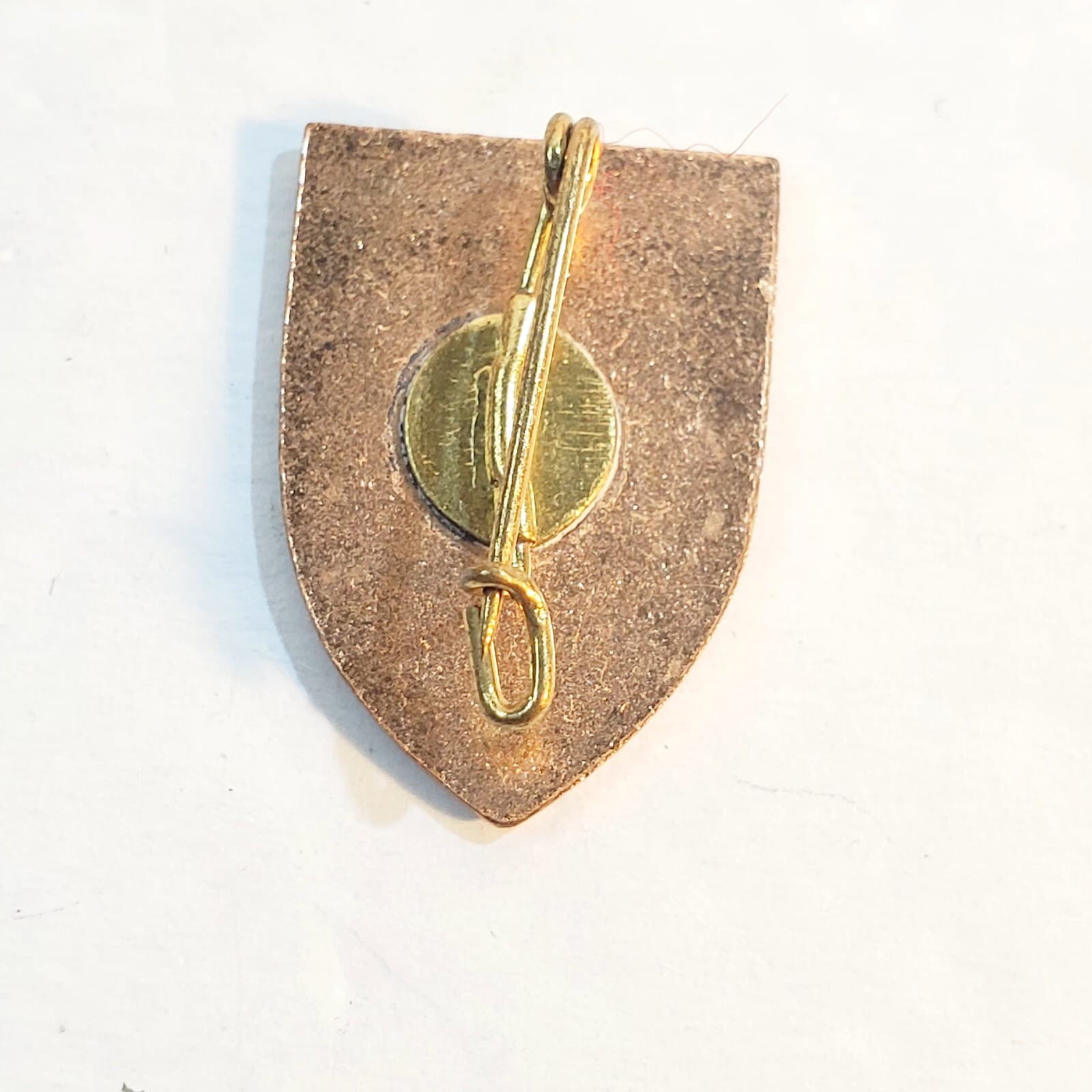 Vintage St. Moritz Ski Resort Switzerland Gold Tone and Enamel Lapel Cap Pin - Thumbnail 2