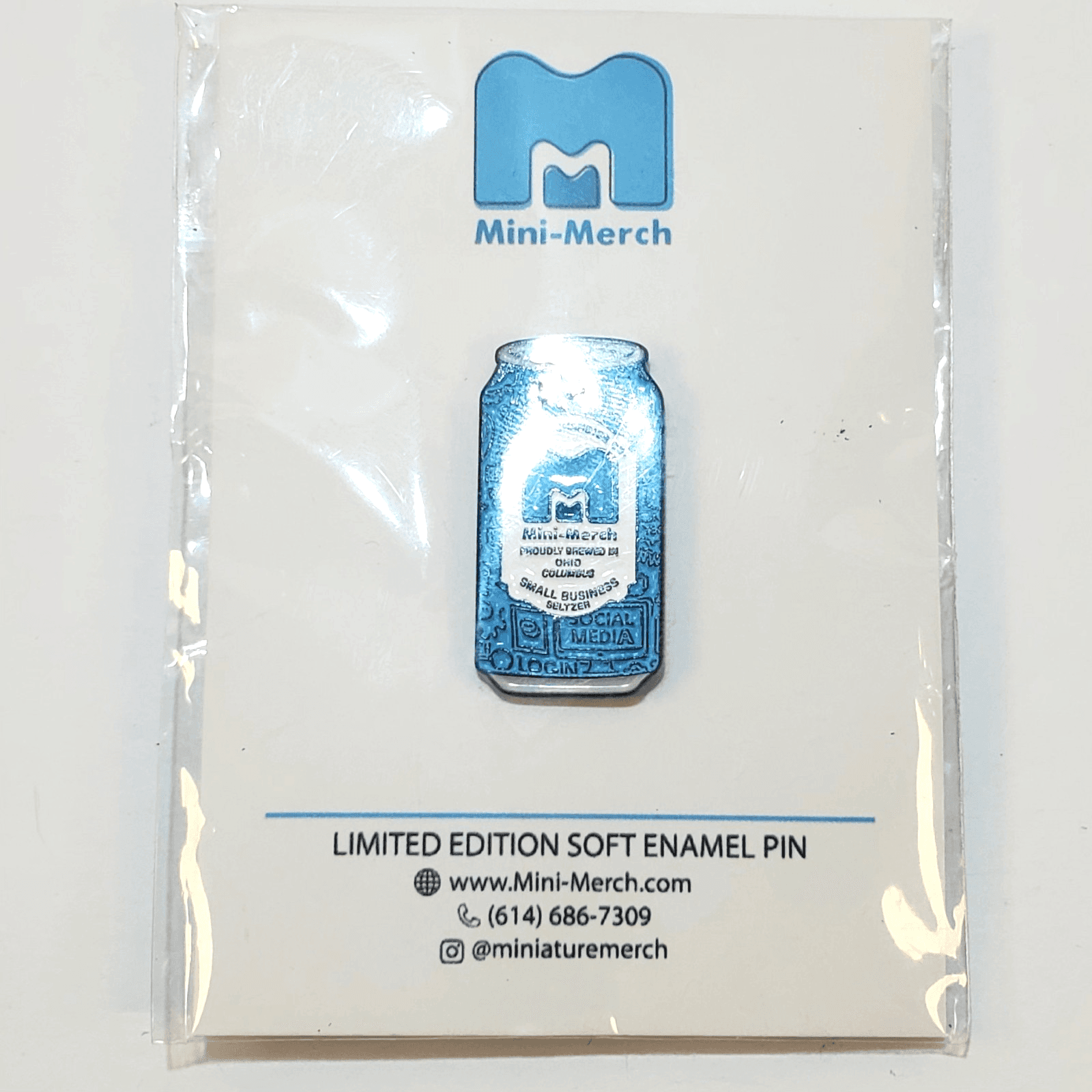 Mini Merch Proudly Brewed in Ohio Seltzer Can Enamel Tack Cap Lapel Pin - Thumbnail 2