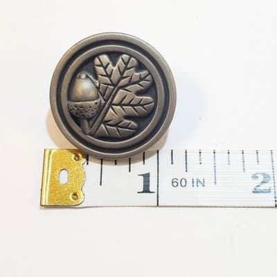 Vintage Signed BFD Betsy Field Design Oak Leaf & Acorn Pewter Tone Lapel Cap Pin - Thumbnail 4