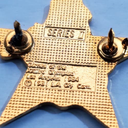 Vintage 1984 Sam the Eagle Rowing Los Angeles Olympic Star Tack Lapel Cap Pin - Thumbnail 3