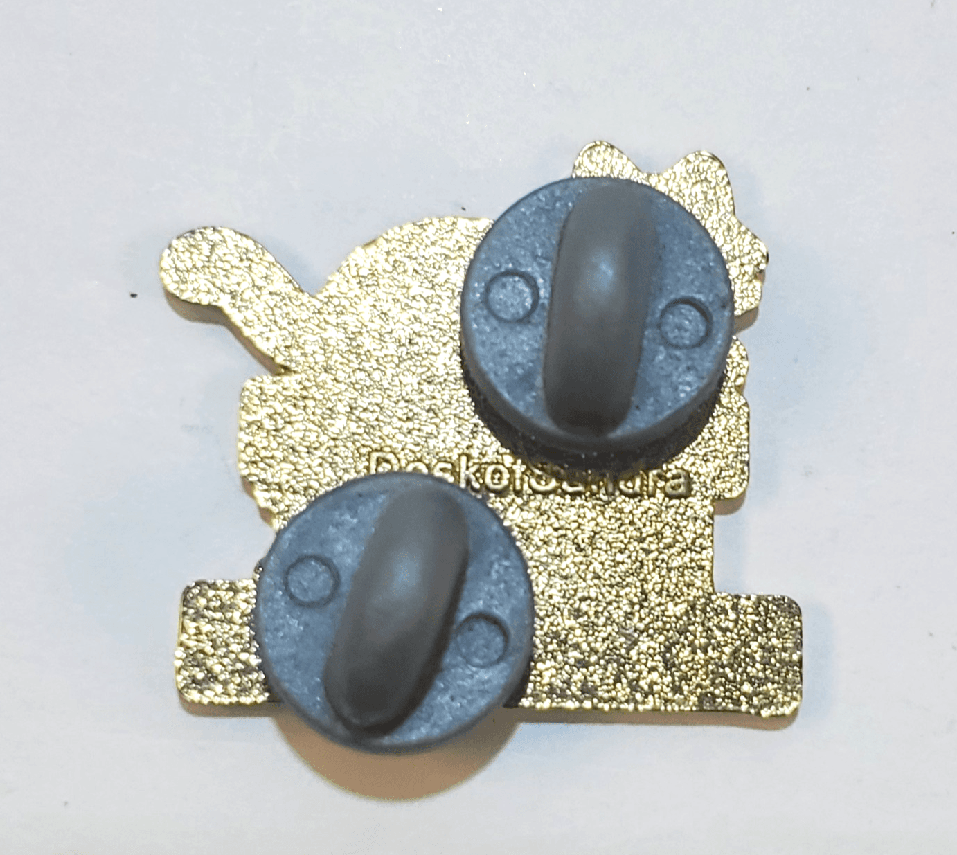 Gold Tone and Enamel Booked And Busy Cat Laying on Books Tack Lapel Cap Pin - Thumbnail 2