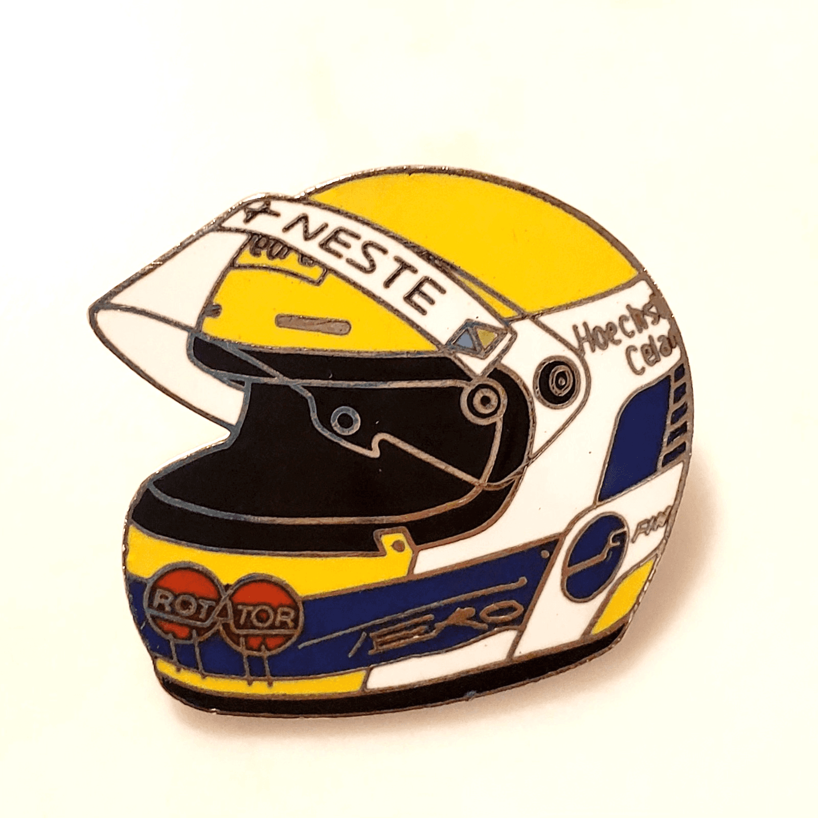 Vintage Tero Palmroth Helmet Indy 500 Racing IndyCar Tack Lapel Pin Neste