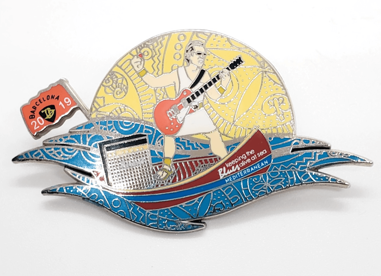 Joe Bonamassa Keeping The Blues Alive At Sea Barcelona 2019 Enamel Lapel Cap Pin