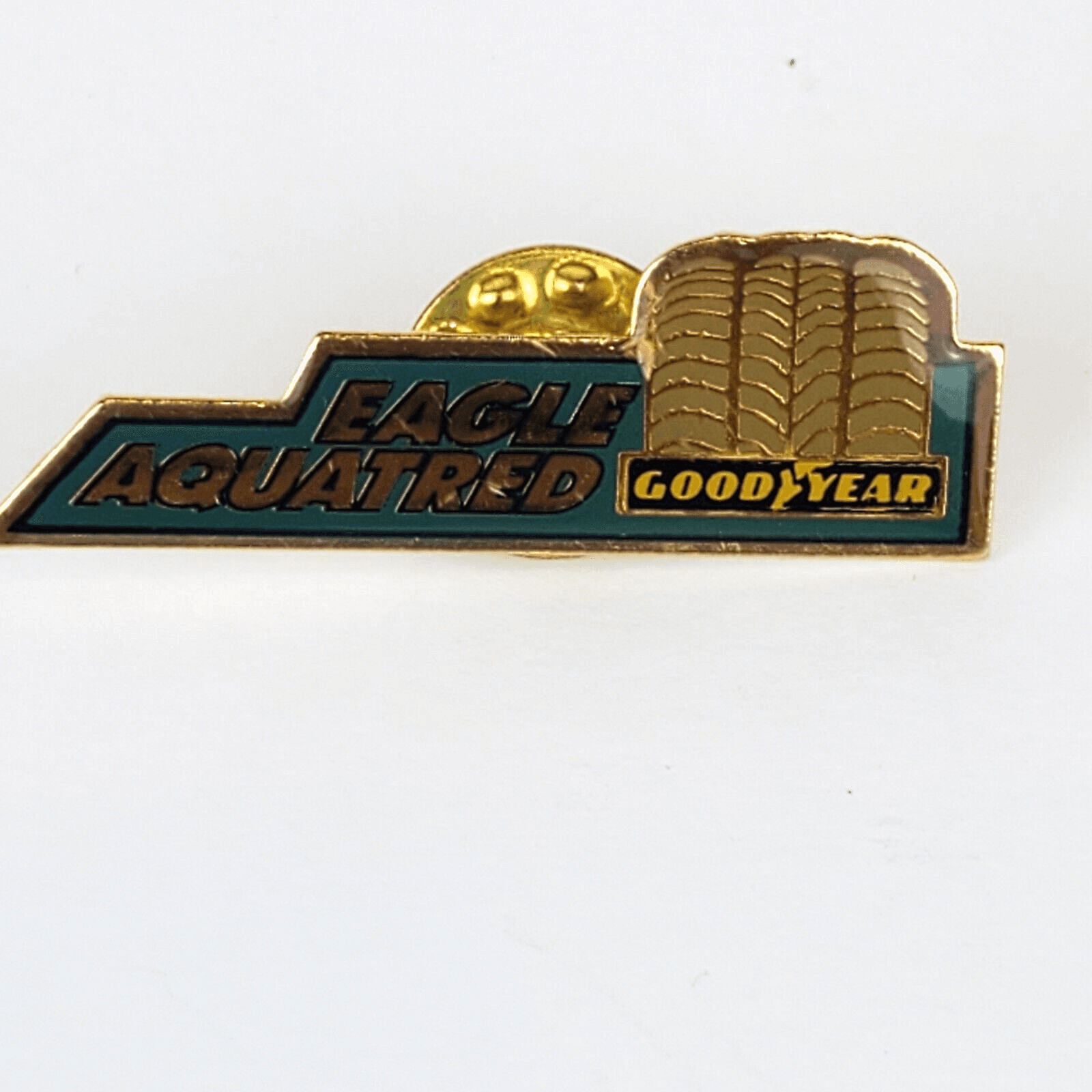 Vintage Goodyear Tires Eagle Aquatred Logo Hat Cap Lapel Pin - Thumbnail 2