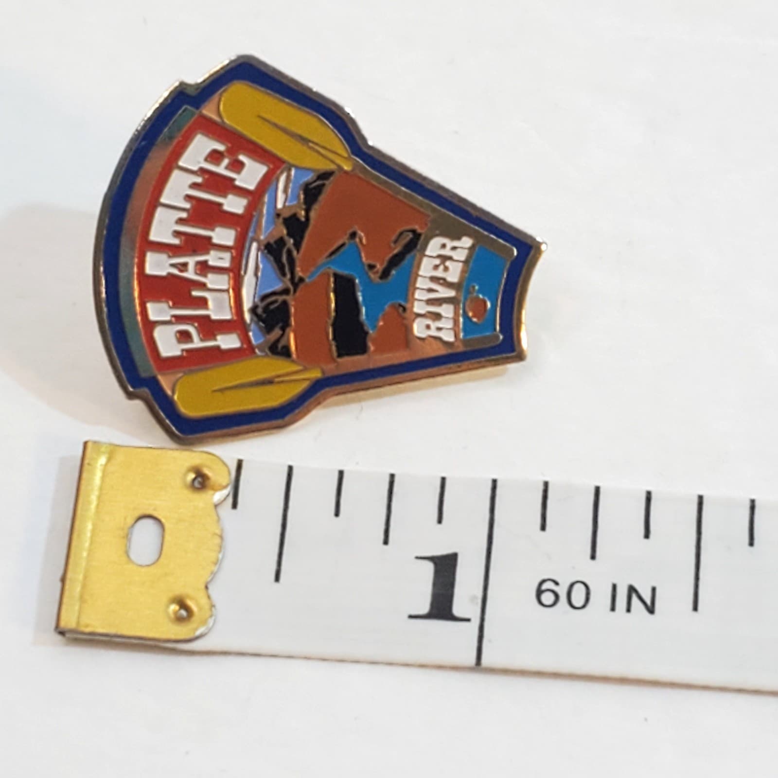 Platte River Nebraska Enamel Travel Souvenir Tack Cap Lapel Pin Nature Hiking - Thumbnail 3