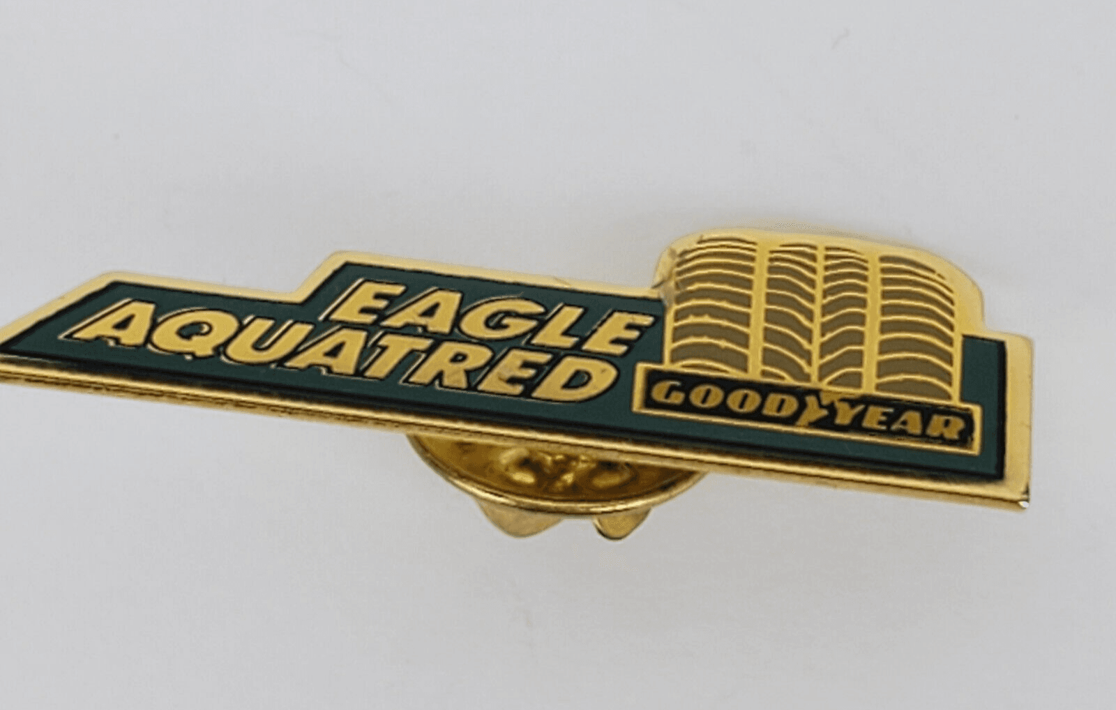 Vintage Goodyear Tires Eagle Aquatred Logo Hat Cap Lapel Pin