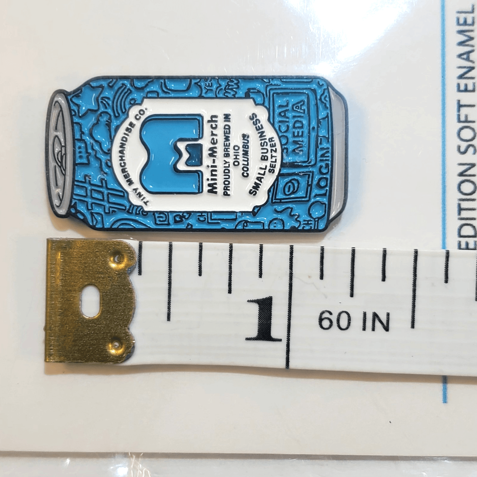 Mini Merch Proudly Brewed in Ohio Seltzer Can Enamel Tack Cap Lapel Pin - Thumbnail 4