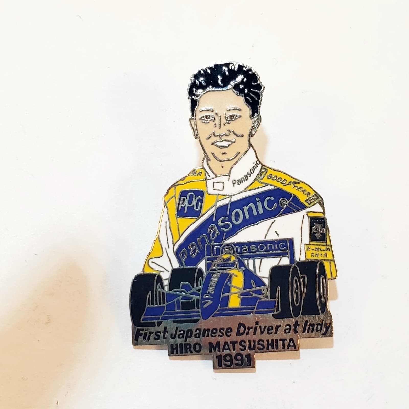 Vintage Indycar 1991 Cart Hiro Matsushita Panasonic Automotive Racing Lapel Pin