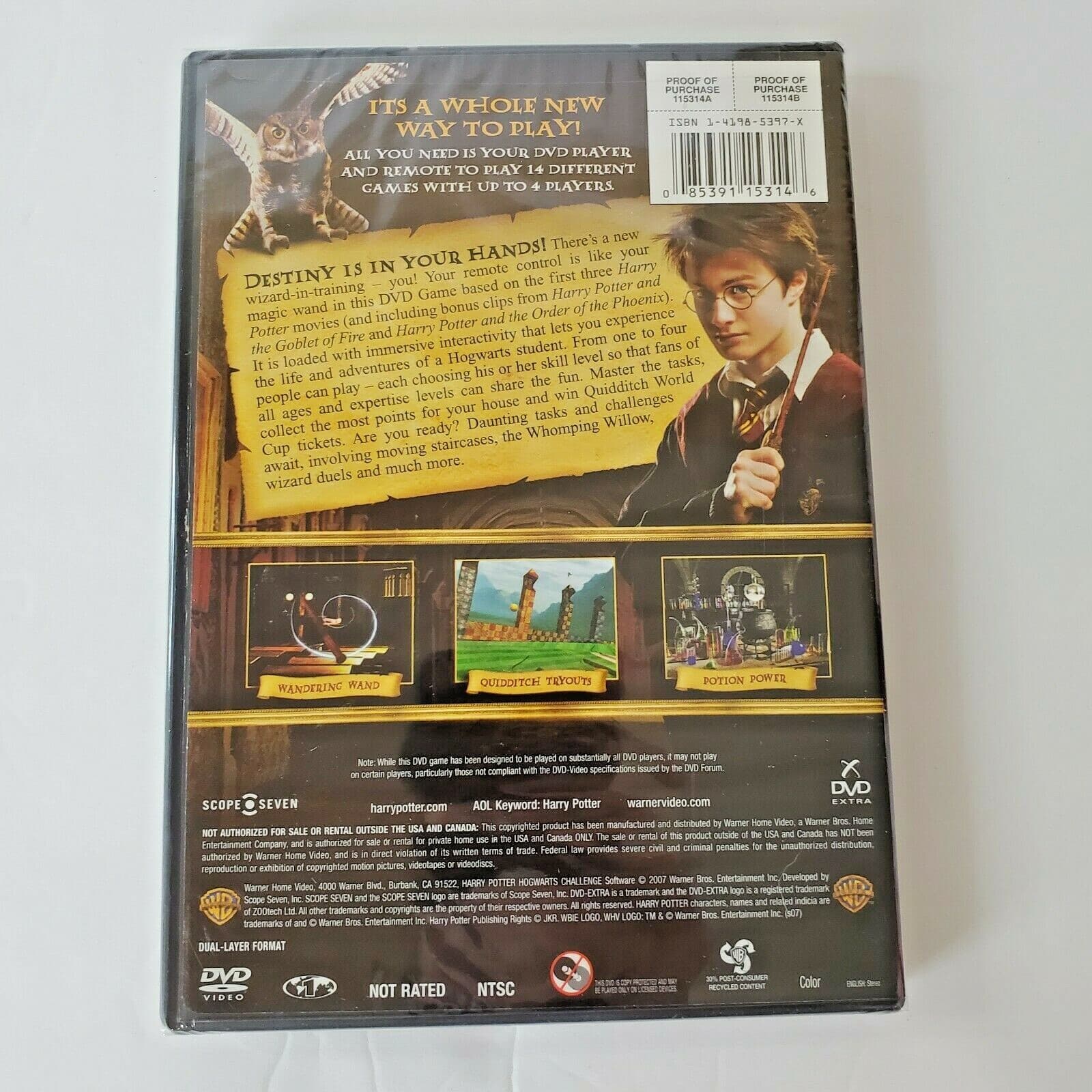 Harry Potter Interactive DVD Game: Hogwarts Challenge (DVD, 2007) Gift New! - Thumbnail 2