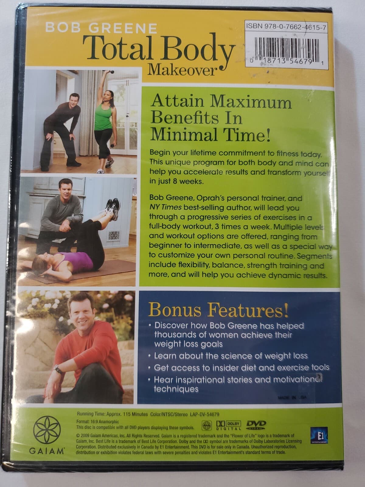 Bob Greene: Total Body Makeover 8 Express Workouts [DVD] NEW! - Thumbnail 2