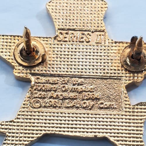 Vintage 1984 Sam the Eagle Gymnastics Floor LA Olympic Star Tack Lapel Cap Pin - Thumbnail 4