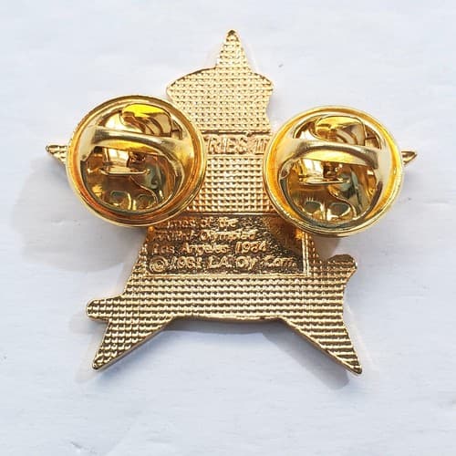Vintage 1984 Sam the Eagle Gymnastics Floor LA Olympic Star Tack Lapel Cap Pin - Thumbnail 2