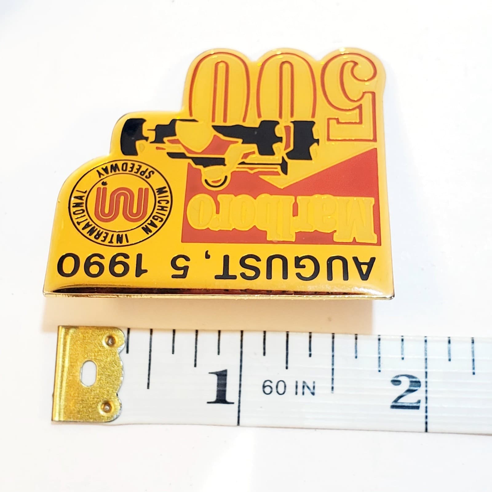 Vtg 1990 Indycar 500 Michigan Int'l Speedway Marlboro Auto Racing Lapel Cap Pin - Thumbnail 4