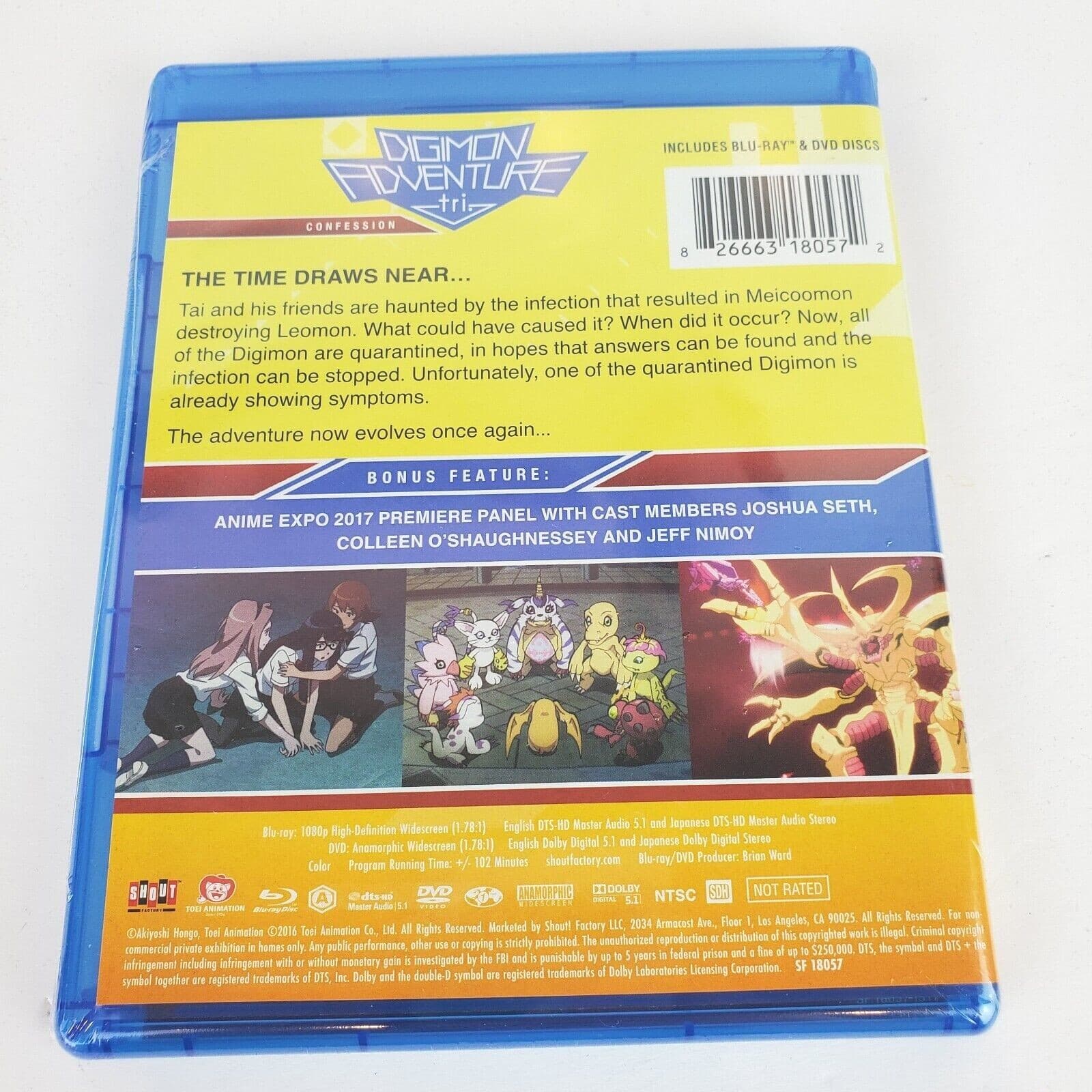 Digimon Adventure Tri - Confession bluray + dvd combo brand new sealed Anime - Thumbnail 2