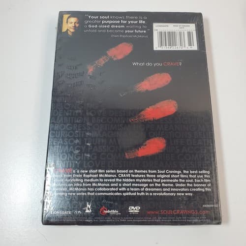 Crave (DVD, 2008) Film Series 3 Short Films Erwin Raphael McManus - Thumbnail 3