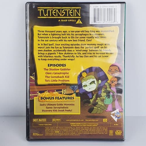 Discovery Kids Tutenstein Vol. 2 A Bad Spell DVD Includes Real Mummy Footage NEW - Thumbnail 2