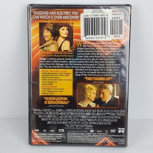 Chicago (DVD, 2003, Full Frame) Richard Gere Catherine Zeta Jones Queen Latifah - Thumbnail 2