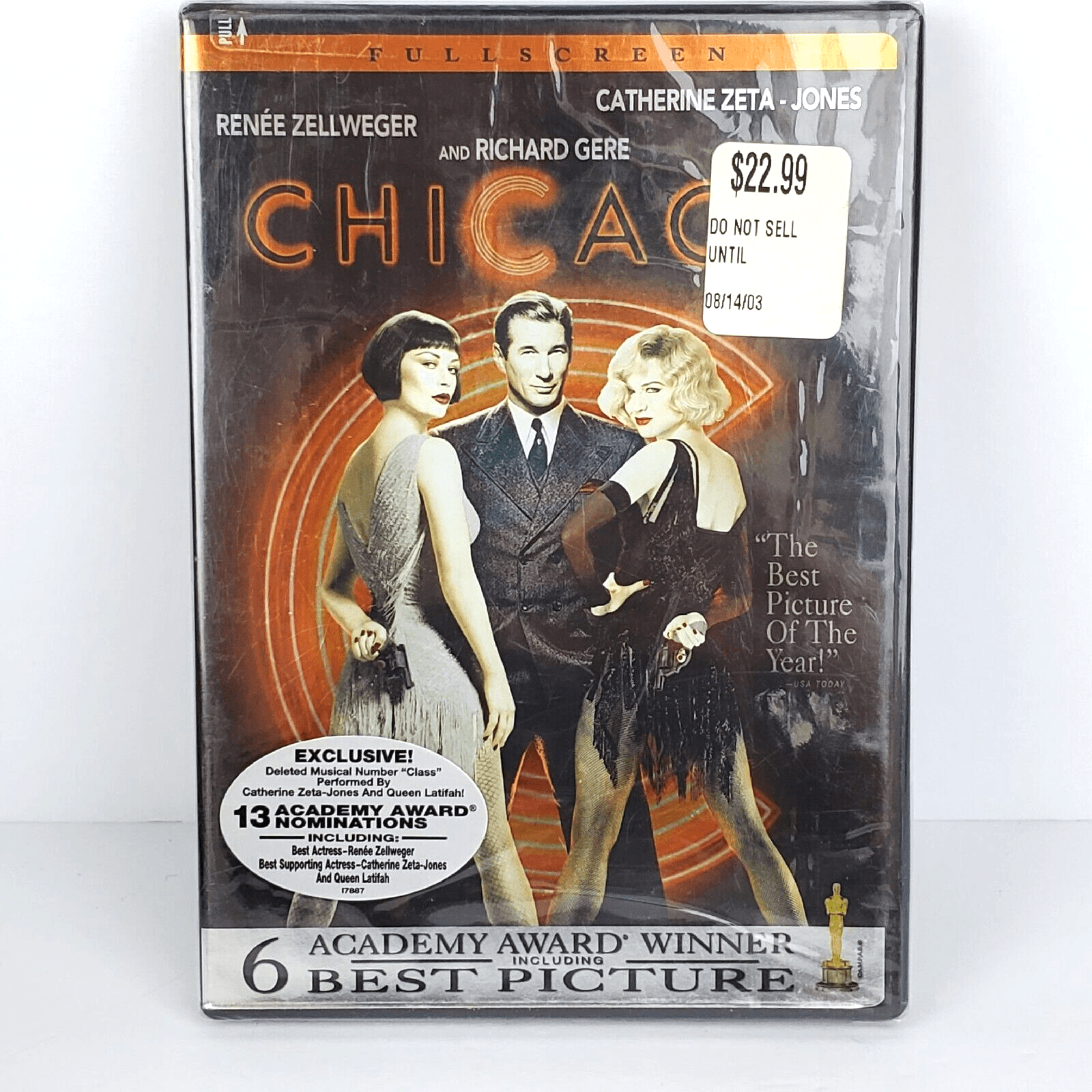 Chicago (DVD, 2003, Full Frame) Richard Gere Catherine Zeta Jones Queen Latifah