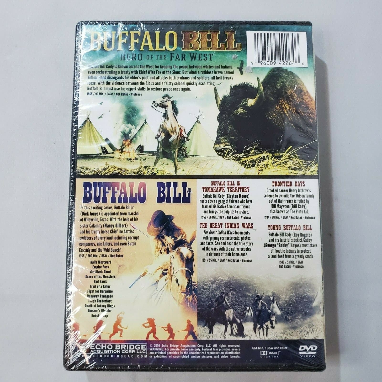 Buffalo Bill Hero of the West 17 Features (DVD, 2-Disc Set) NEW Sealed - Thumbnail 2