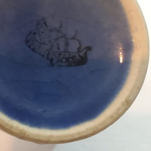 Set of 2 Vintage Ceramic Hand Painted Japan Glazed Tumbler Juice Cup 3D Bird - Thumbnail 9