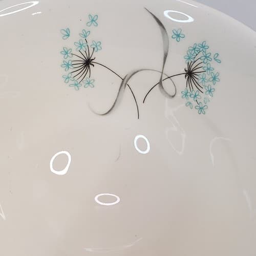 Taylor Smith Taylor Versatile Aqua Blue Lace Dandelion Coffee Cup & Saucer Plate - Thumbnail 3
